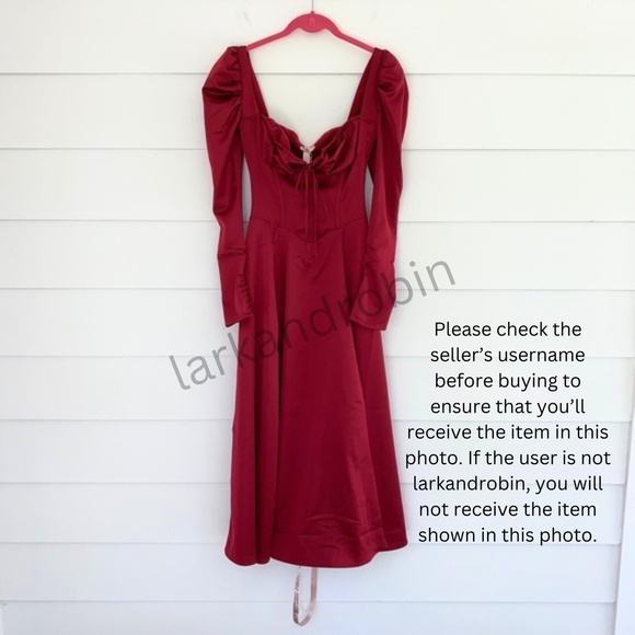 NEW House of CB Sebille Dress Blood Red XS - Picture 14 of 17